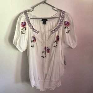 Karen Kane Peasant Top